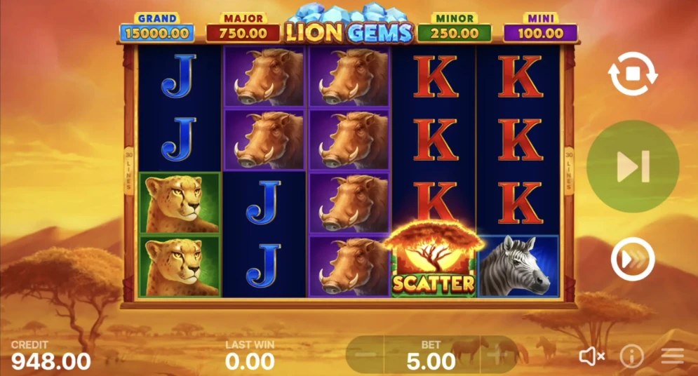 Lion Gems: Hold and Win